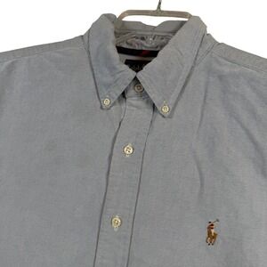 Ralph Lauren Mens XL Classic Fit Short Sleeve Button Down Shirt Flesh Pony